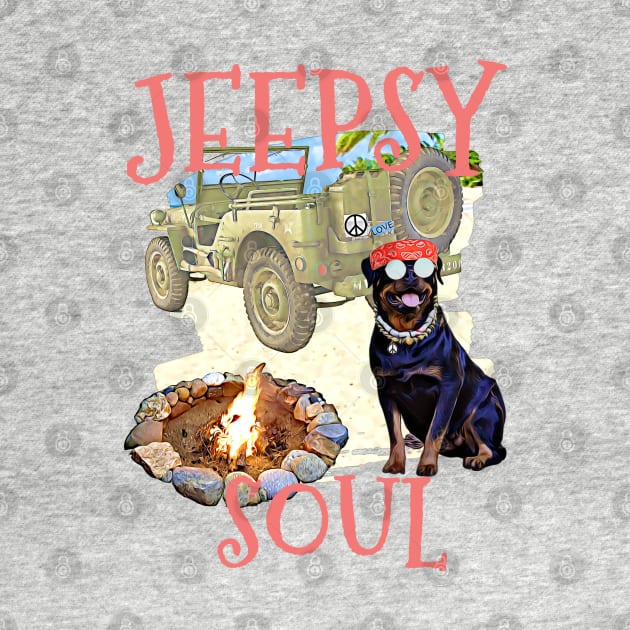 Jeepsy Soul Rottweiler by Witty Things Designs